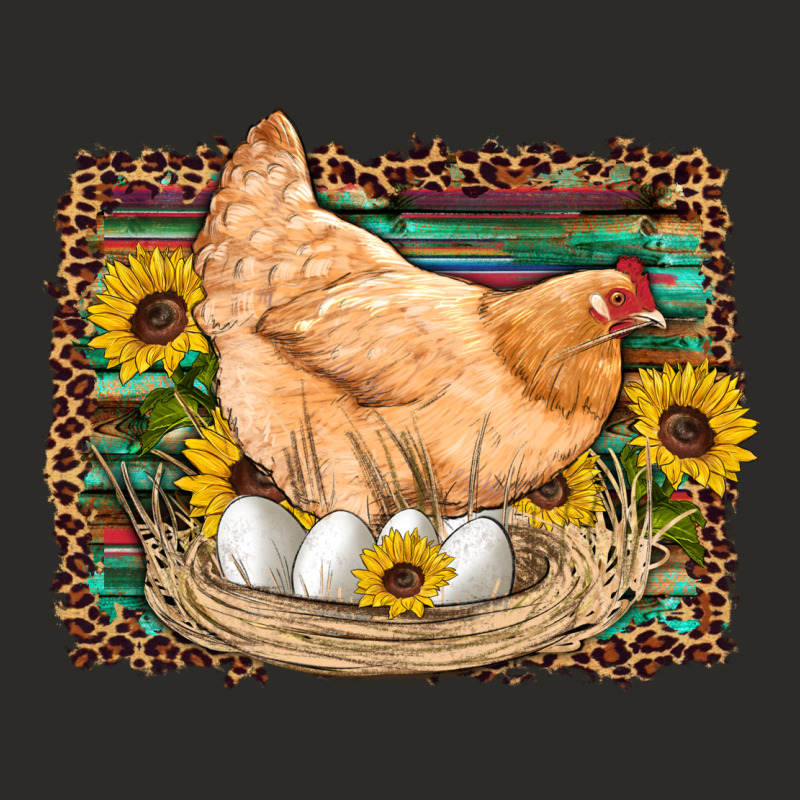 Western Farm Chicken Coop Animals Eggs Sunflowers Leopard Serape Woode Heavy Core Tee by Artiststas | Teevron
