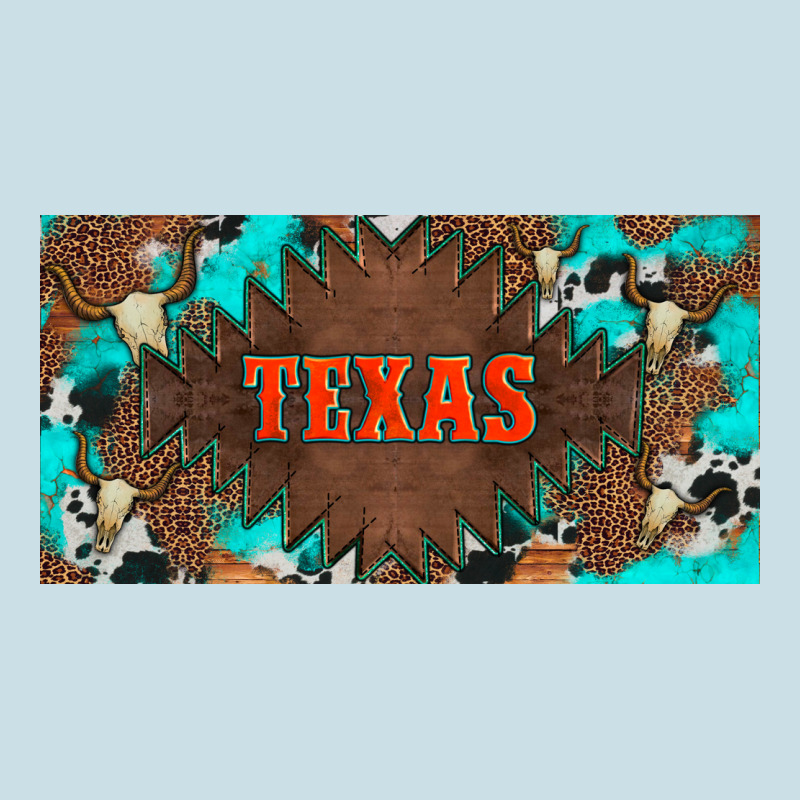 Western Texas And Bullskulls With Turquoise And Leopard Licanse Plate Ladies Tee by Artiststas | Teevron