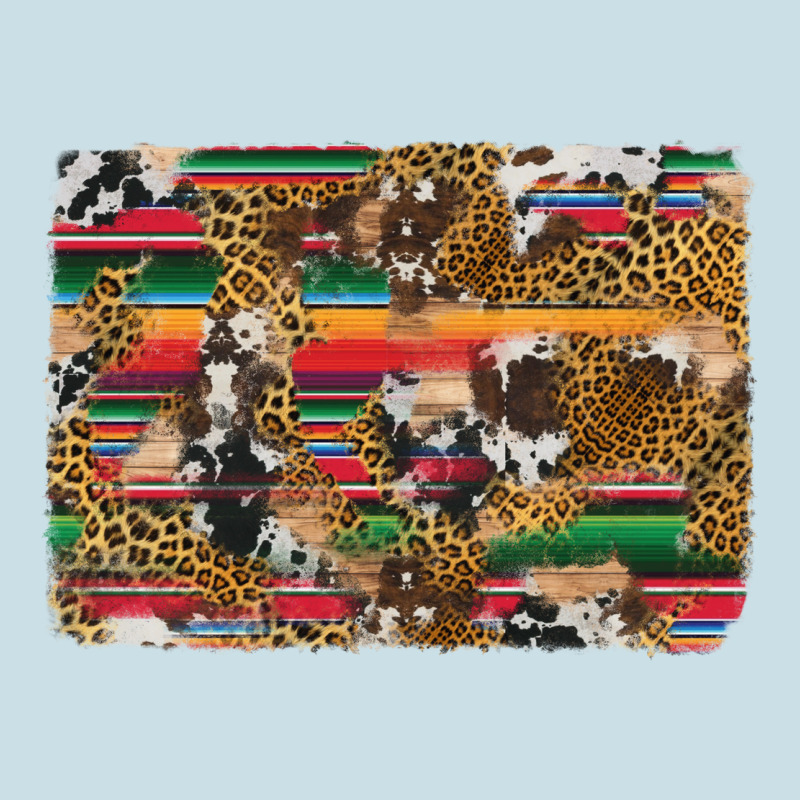 Western Serape Cowhide And Leopard Background Ladies Tee by Artiststas | Teevron
