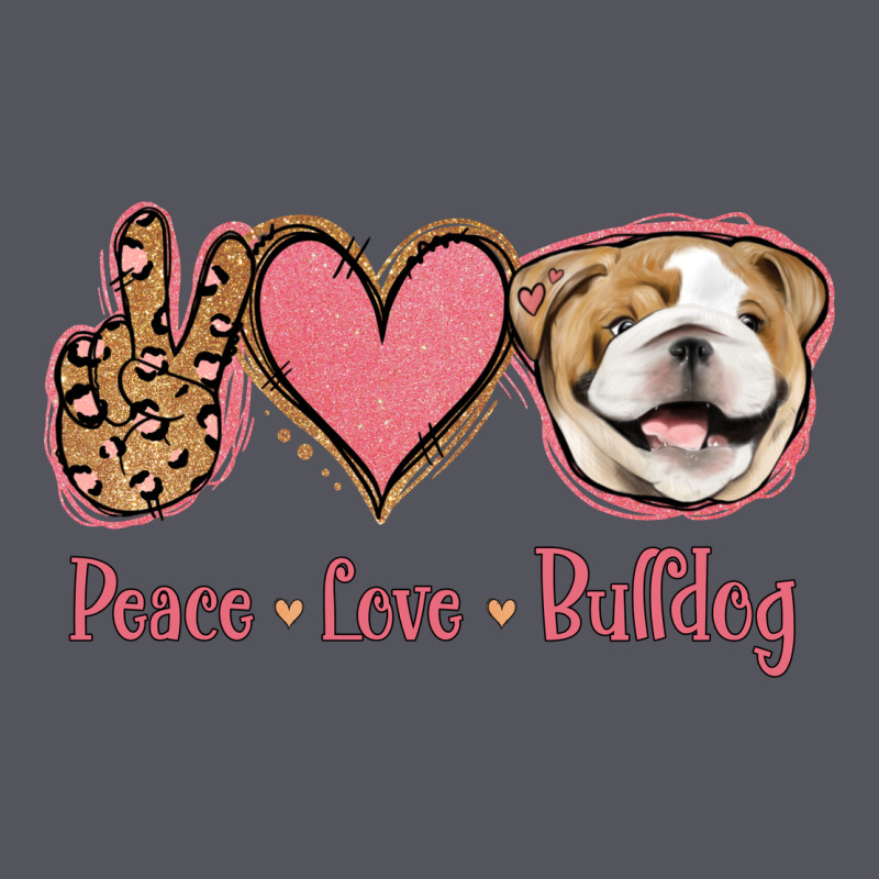 Peace Love Bulldog Vintage Hoodie by Jasminsmagicworld | Teevron