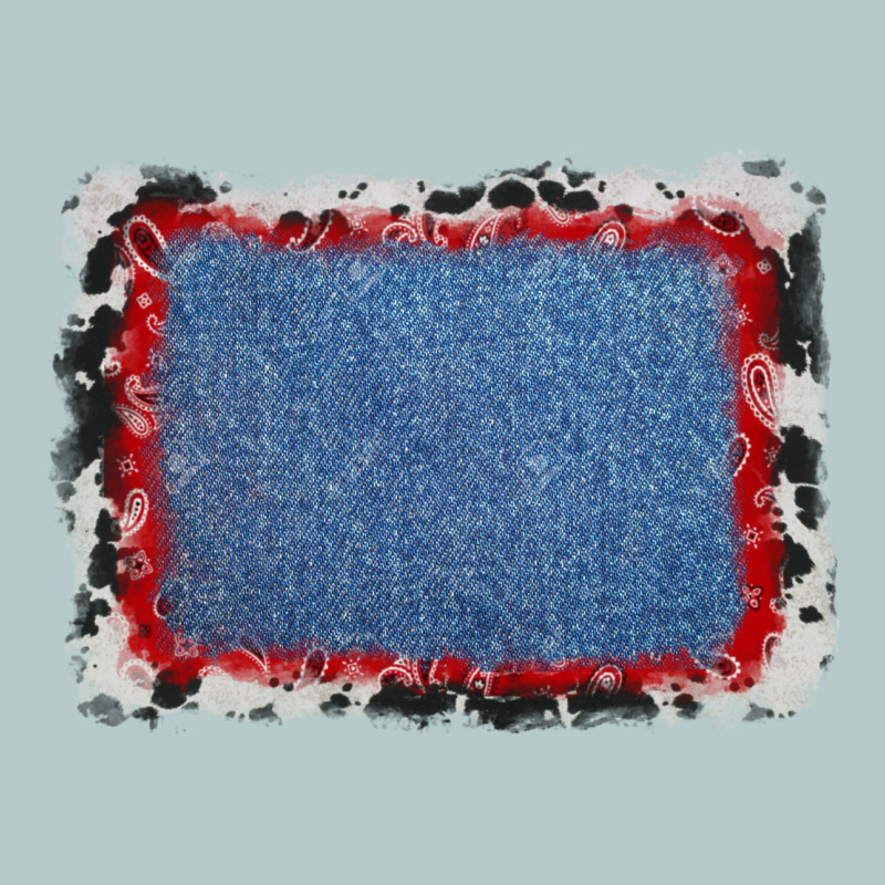 Cowhide Bandana Denim Background Heavy Core Tee by AdoDesignShop | Teevron