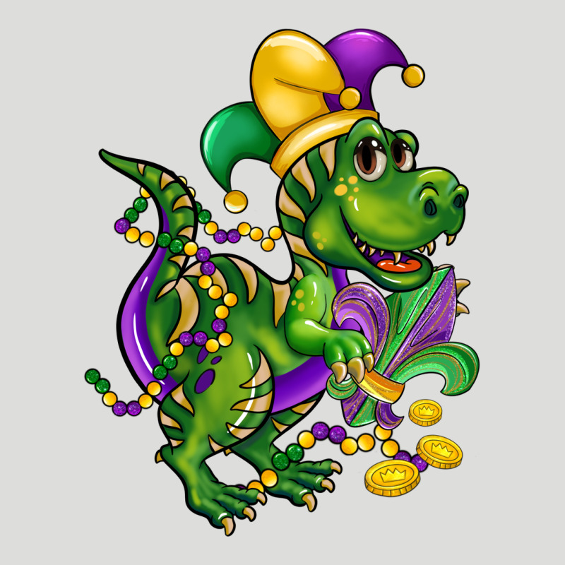 Mardi Gras Trex Zipper Hoodie by CowGirlArtShop | Teevron