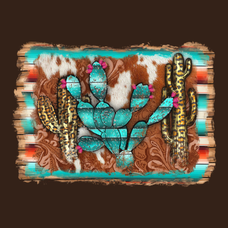 Cactus Cowhide Serape Heavy Core Tee by AdoDesignShop | Teevron