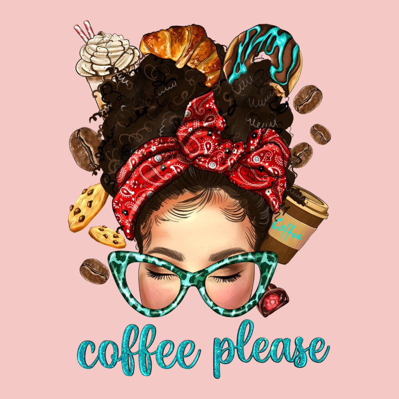 Coffee Please Messy Bun With Coffee Bean Bbs Urban Heavy Tee by BundleAndBundleShop | Teevron