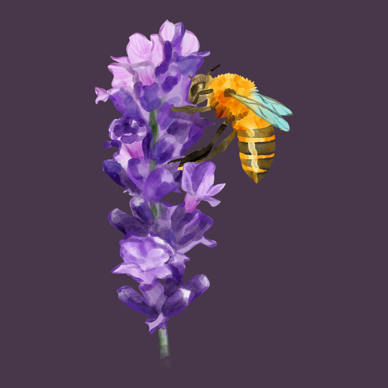 Honey Bee With Lavender Fa Element Heavyweight Hoodie by FaDigitalArtStudio | Teevron