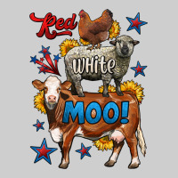 Red White Moo Farm Animals 4th Of July Premium Tee | Teevron