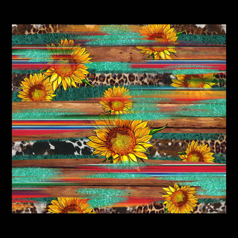 Sunflower Serape Wood And Cowhide Ladies Tee by Artiststas | Teevron