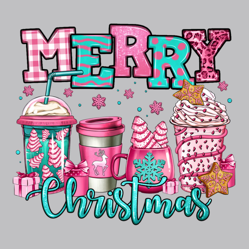 Merry Christmas Pink Coffee Cups Long Sleeve Tee by Jasminsmagicworld | Teevron