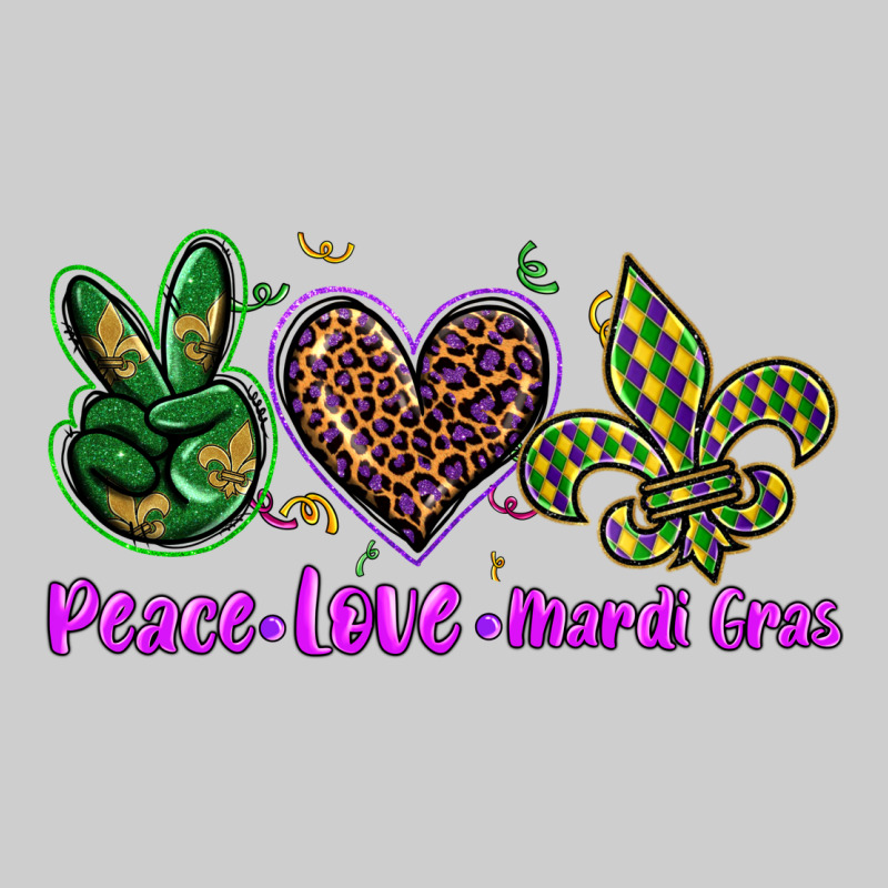 Peace Love Mardi Gras Premium Tee by BarkalooDesign | Teevron
