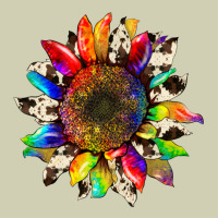 Tie Dye Sunflower With Cowhide Heavy Core Tee | Teevron
