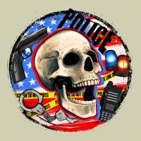 Police Skull And Police Equipment Heavy Core Tee | Teevron