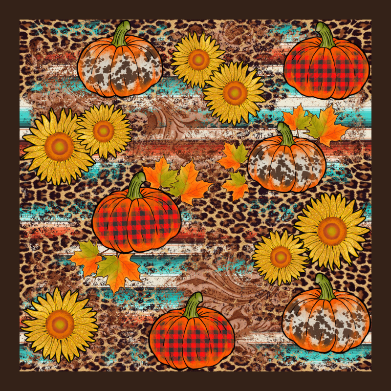 Pumpkin Plaid Sunflower Seamless Min Heavy Core Tee by AdoDesignShop | Teevron