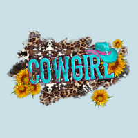 Western Cowgirl And Sunflower With Hat And Cowhide Leopard Ladies Tee | Teevron