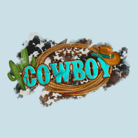 Western Cowboy And Hat With Cactus And Cowhide Ladies Tee | Teevron