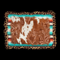 Leopard Serape Cowhide  Leather Background Heavy Core Tee | Teevron