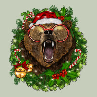 Christmas Bear  Wreath Long Sleeve Tee | Teevron