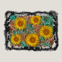 Leather Sunflower Background Heavy Core Tee | Teevron