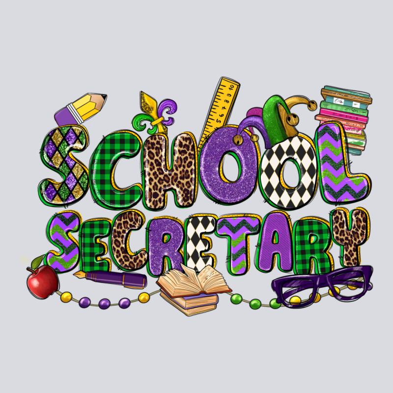 School Secretary Mardi Gras Zipper Hoodie by CowGirlArtShop | Teevron