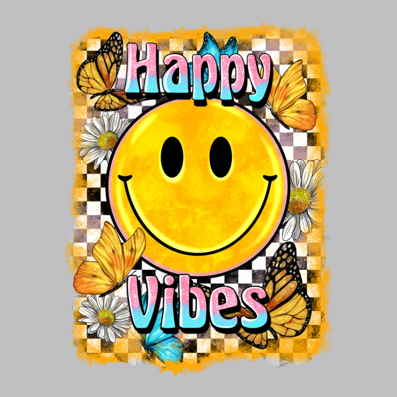 Happy Vibes Smiley Face Long Sleeve Tee by BarkalooDesign | Teevron
