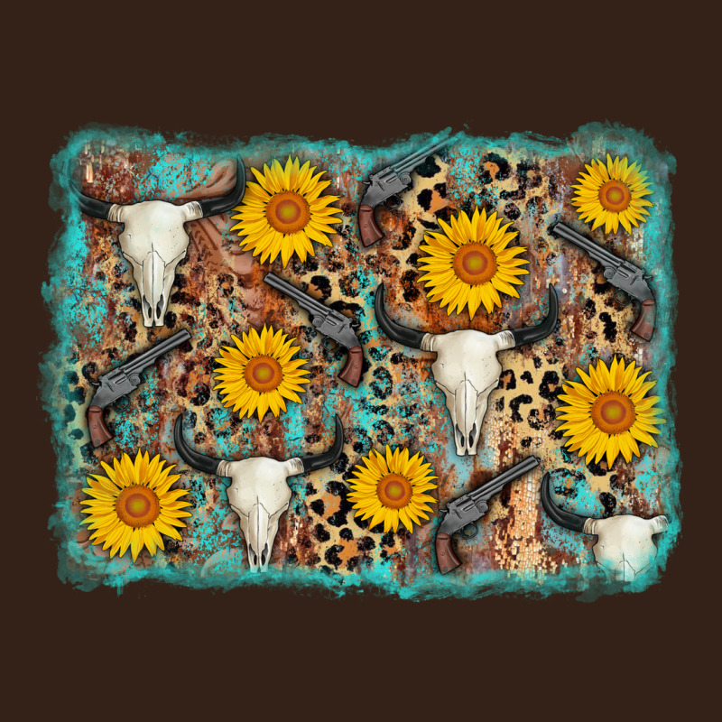 Cow Skull Sunflower Background Heavy Core Tee by AdoDesignShop | Teevron