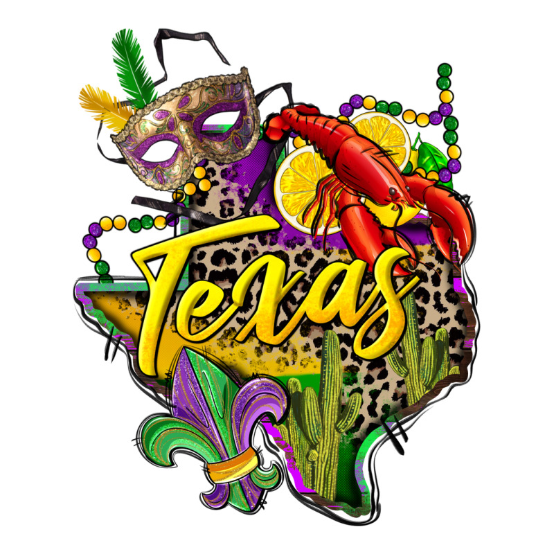 Texas Map Mardi Gras Zipper Hoodie by CowGirlArtShop | Teevron