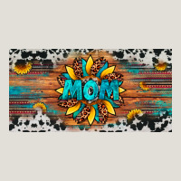 Leopard Sunflower Mom License Plate Heavy Core Tee | Teevron