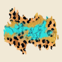 Glitter Leopard Turquoise Patch Ladies Tee | Teevron
