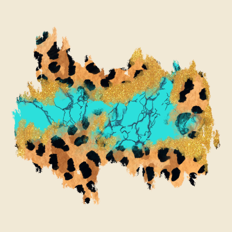 Glitter Leopard Turquoise Patch Ladies Tee by AdoDesignShop | Teevron