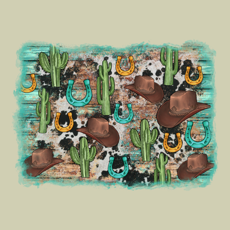 Cactus Cowboy Hat Background Heavy Core Tee by AdoDesignShop | Teevron