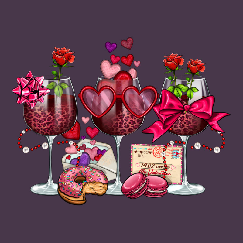 Valentine's Day Wine Glasses Heavyweight Hoodie by OliviaCreatesArt | Teevron
