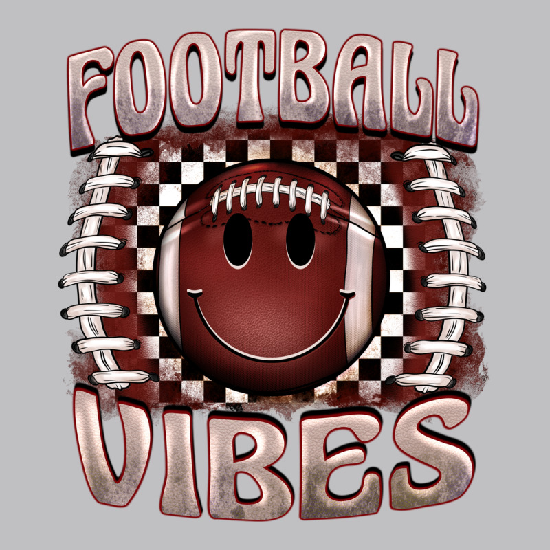 Football Vibes Smiley Face Long Sleeve Tee by BarkalooDesign | Teevron