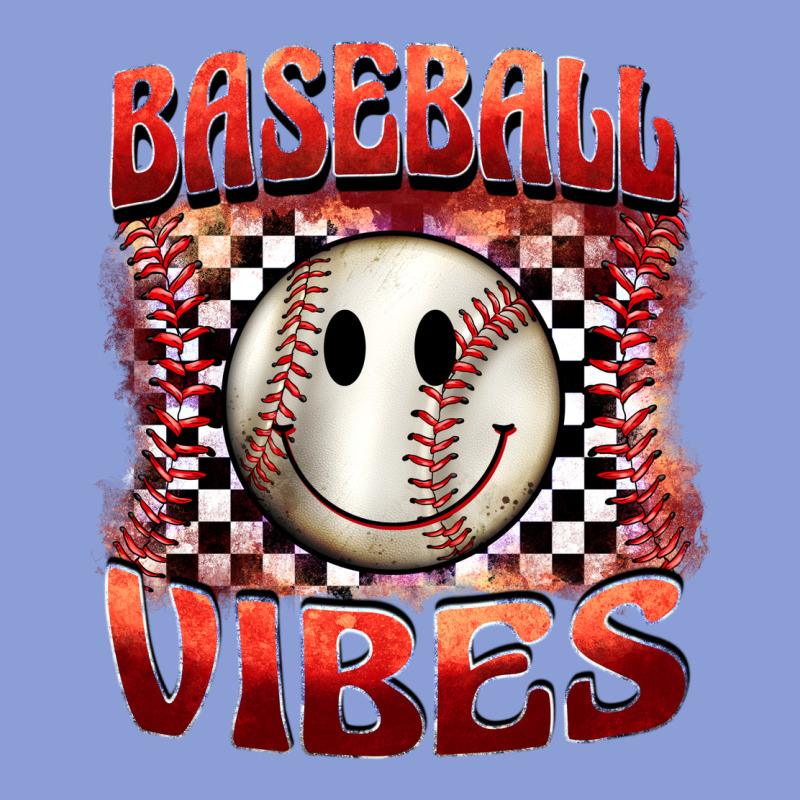 Baseball Vibes Smiley Face Long Sleeve Tee by BarkalooDesign | Teevron