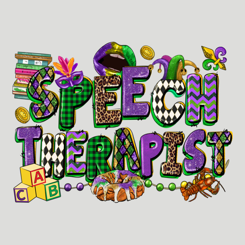 Speech Therapist Mardi Gras Cowgirl Zipper Hoodie by CowGirlArtShop | Teevron