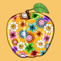 Colorful Flora Apple Teacher Vintage Hoodie | Teevron