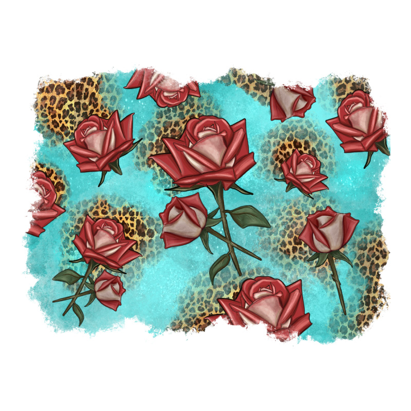 Red Roses With Leopard Background Premium Tee by LillyAllenDesigns | Teevron