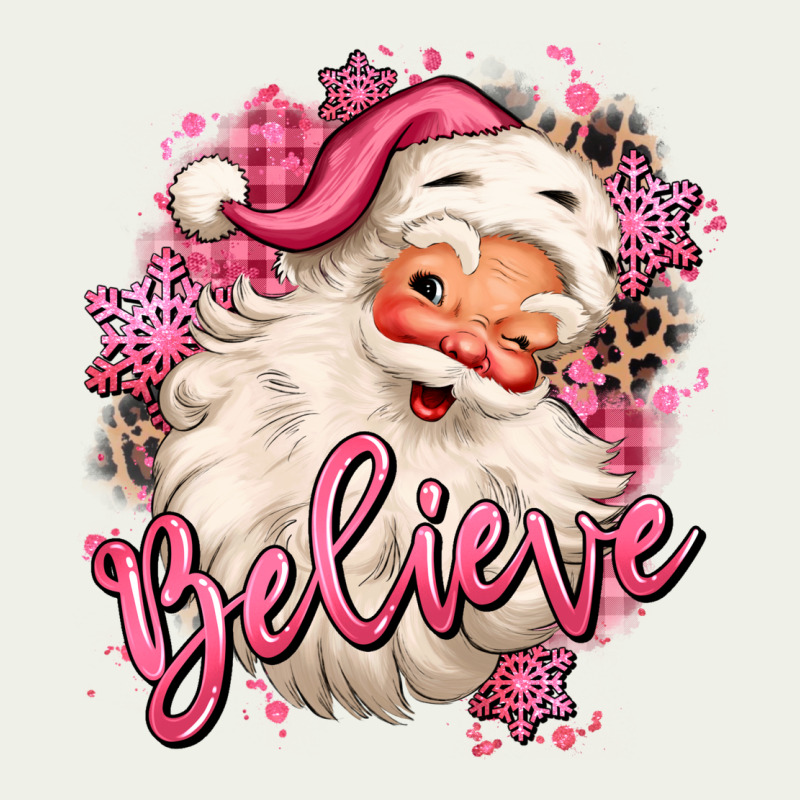 Believe Pink Christmas Santa Claus Urban Heavy Tee by MaliasSmallBusiness | Teevron
