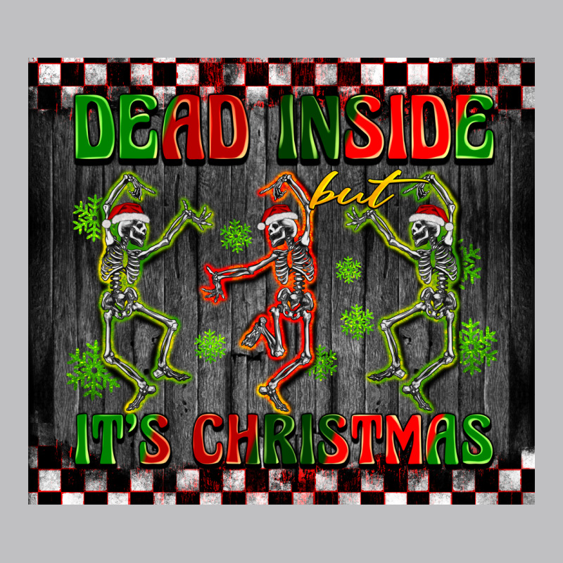 Dead Inside But It's Christmas Dancing Skeletons Long Sleeve Tee by BarkalooDesign | Teevron