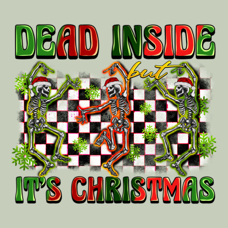 Dead Inside But It's Christmas Dancing Skeletons Long Sleeve Tee by BarkalooDesign | Teevron