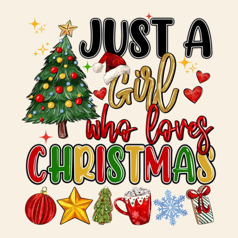 Just A Girl Who Loves Christmas Vintage Tee by MaliasSmallBusiness | Teevron