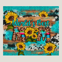 World's Best Mom Sunflower Leopard Cowhide Heavy Core Tee | Teevron
