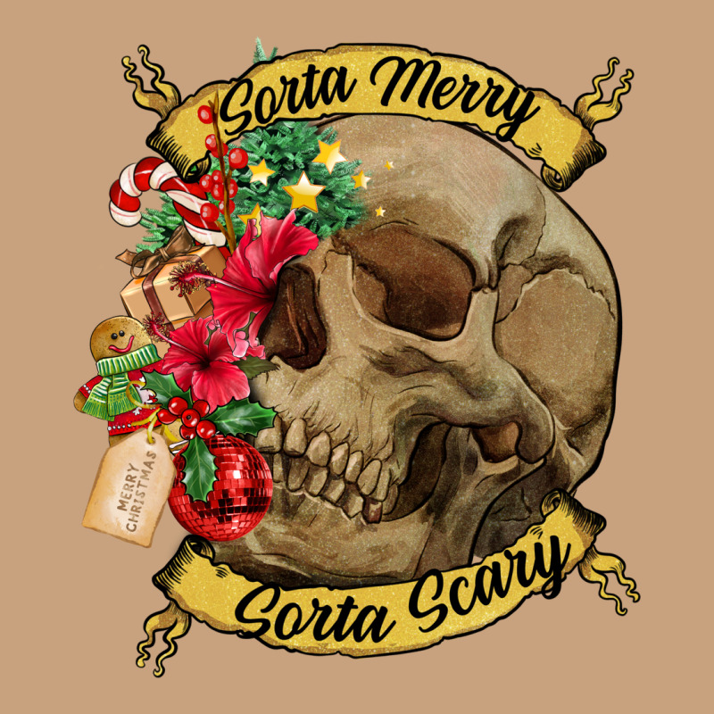 Sorta Merry Sorta Scary Skull Vintage Tee by NancyCooperArtShop | Teevron