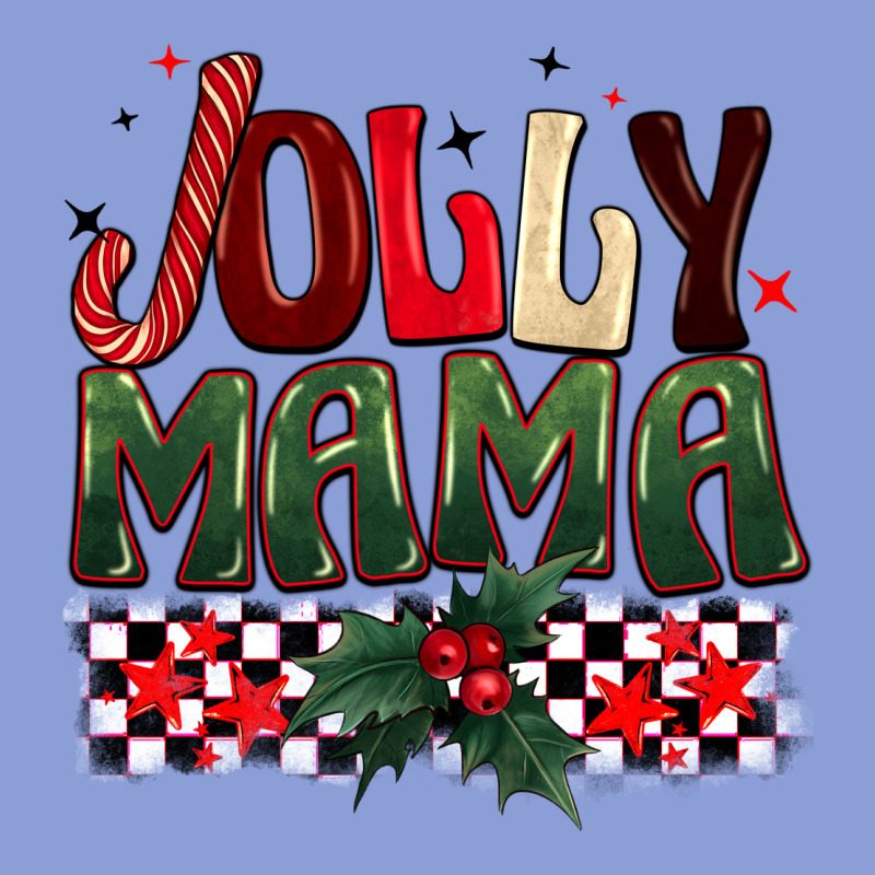 Christmas Jolly Mama Long Sleeve Tee by BarkalooDesign | Teevron