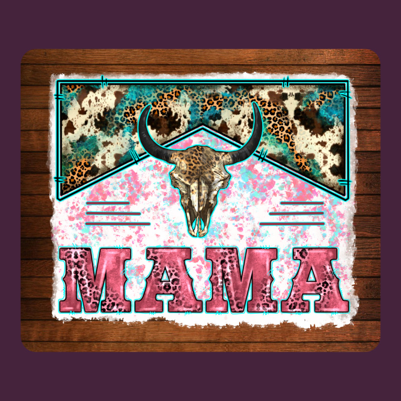 Western Bull Skull Mama Mousepad Premium Tee by BarkalooDesign | Teevron
