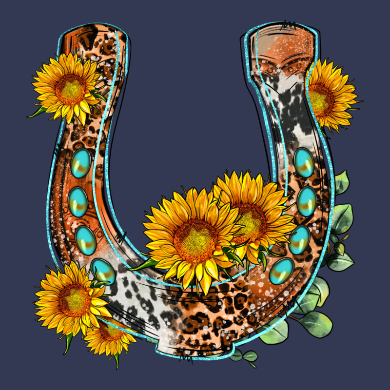 Western Leopard Cowhide Sunflowers Horseshoe Heavyweight Hoodie by OliviaCreatesArt | Teevron