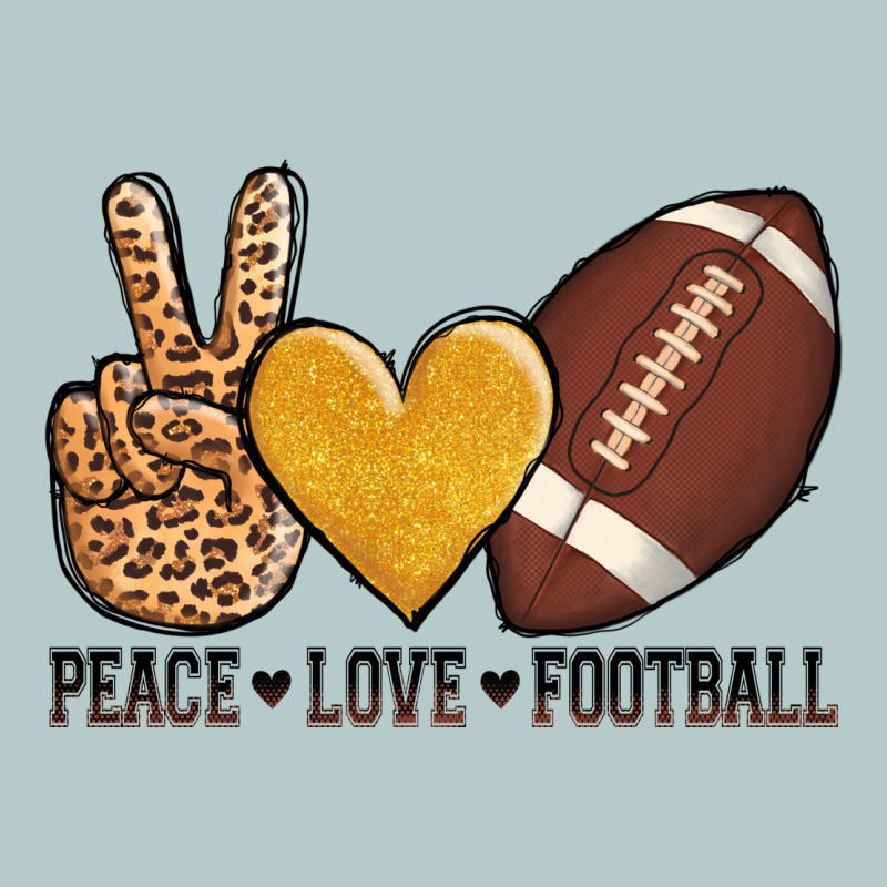Peace Love Football Heavy Core Tee by AdoDesignShop | Teevron