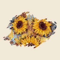 Sunflower Glitter Leather Patch Ladies Tee | Teevron