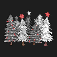 Black And White Christmas Trees With Lights Heavyweight Hoodie | Teevron