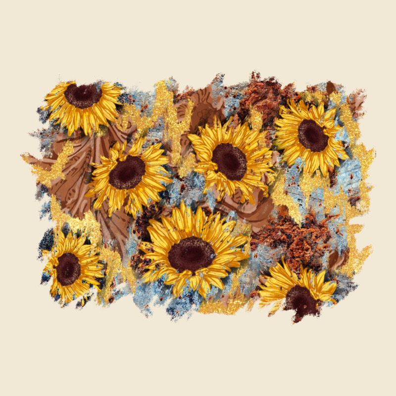 Sunflower Glitter Leather Background Ladies Tee by AdoDesignShop | Teevron