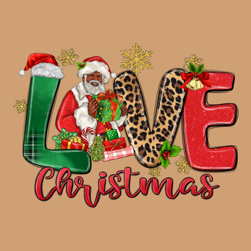 Love Christmas Black Santa Vintage Tee by MaliasSmallBusiness | Teevron