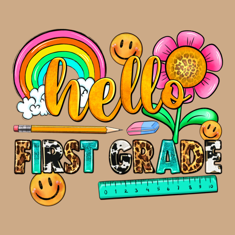 Hello First Grade Vintage Hoodie by NancyCooperArtShop | Teevron